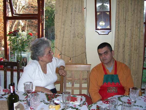 2005 Christmas, mum and brother