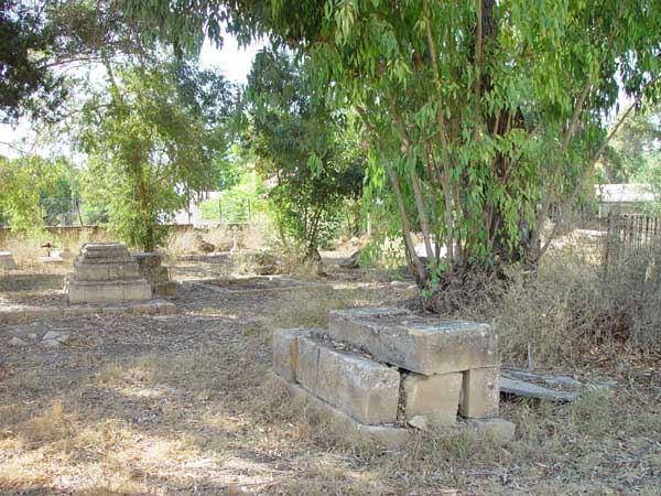 View of graveyard